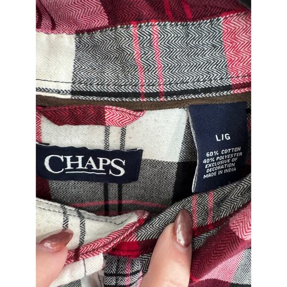 Chaps Black & Red Flannel - Men's XL - Picture 3 of 7